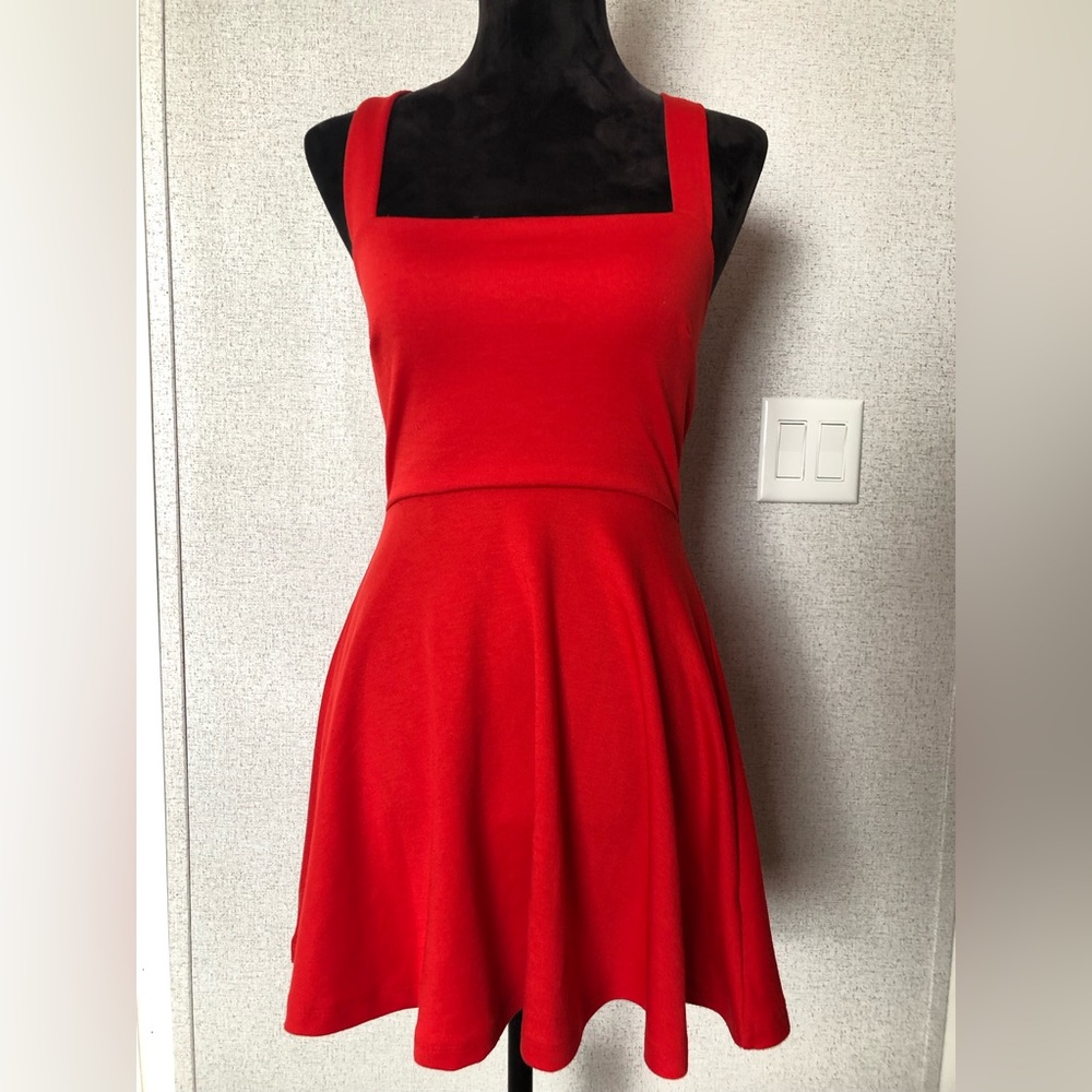 Cute Red Orange Dress S